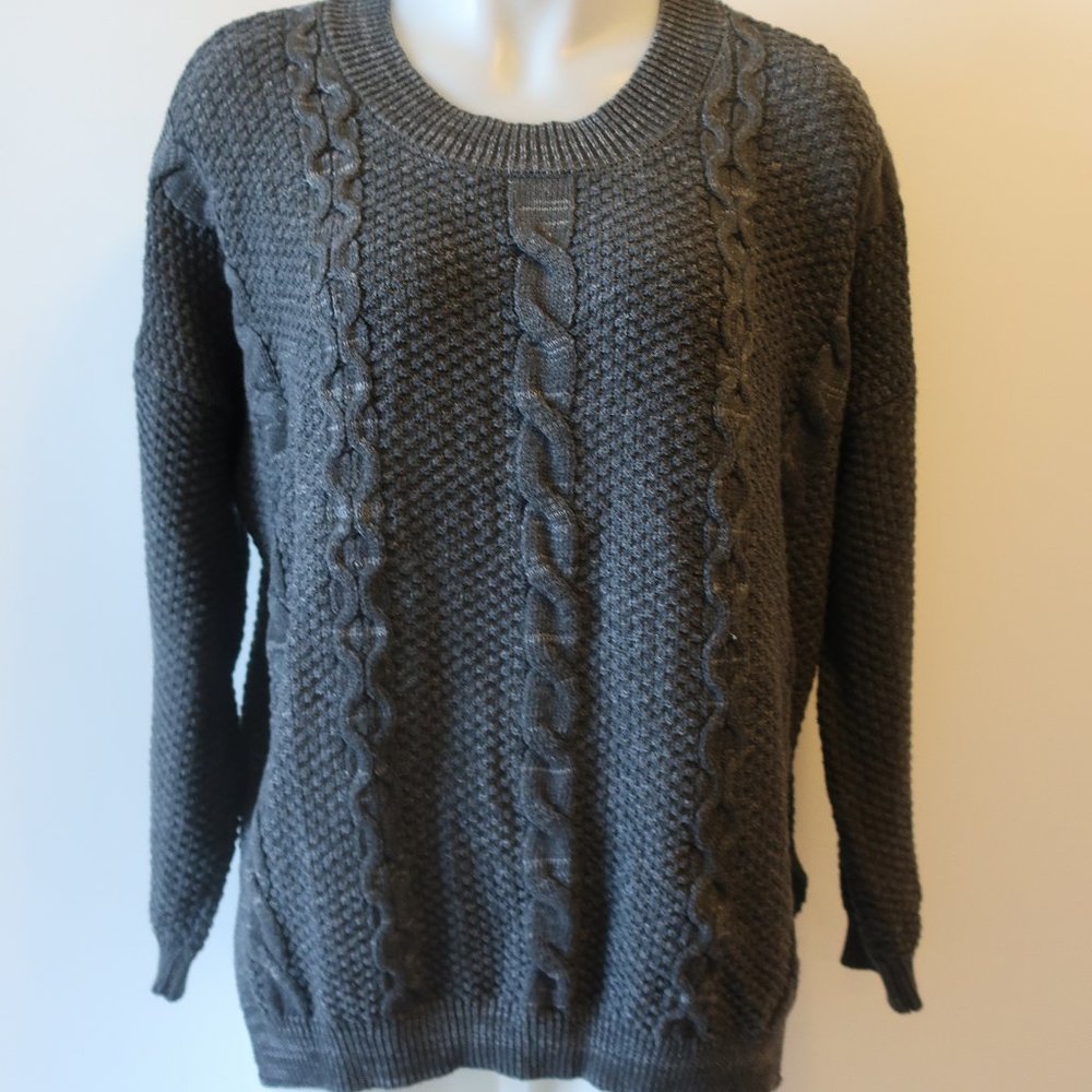 MILLAU GREY CREWNECK PULLOVER SWEATER S *